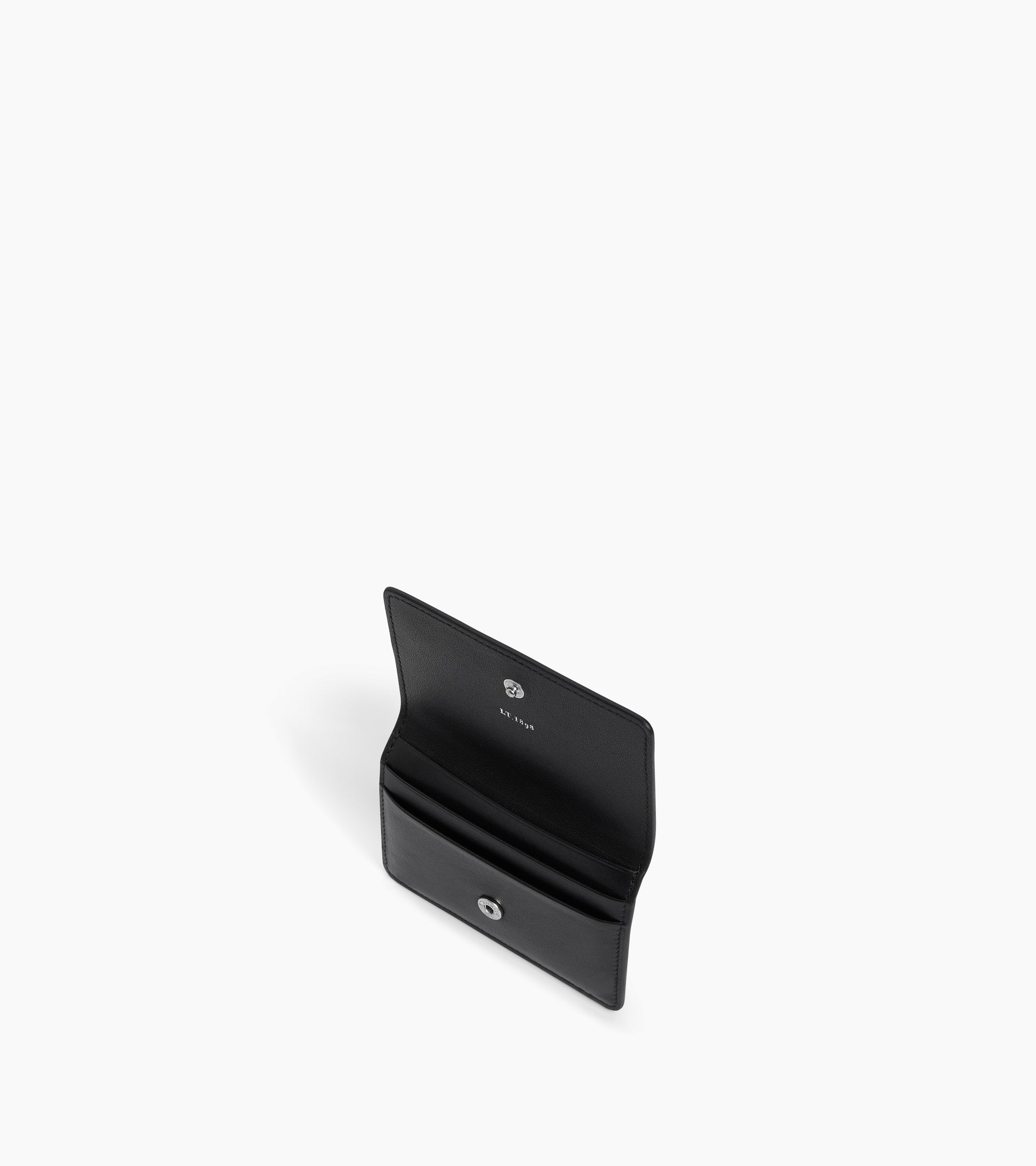 Louison small card holder with flap in smooth leather