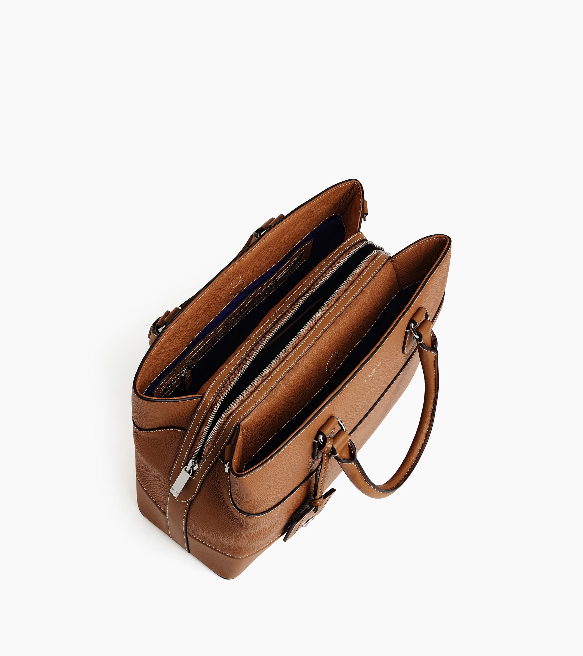 Romy large smooth grained leather handbag