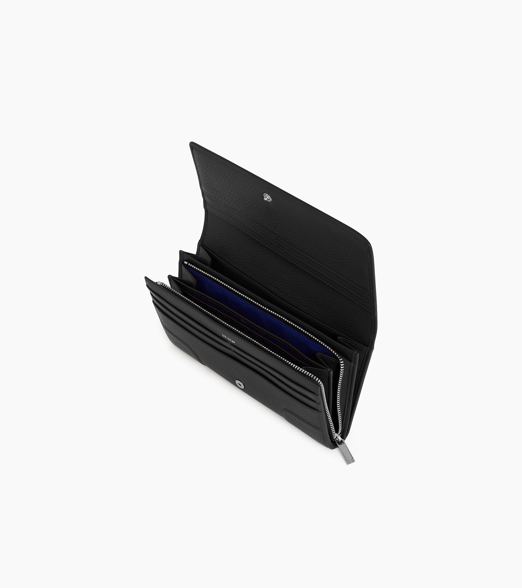Large Romy flap wallet in grained leather