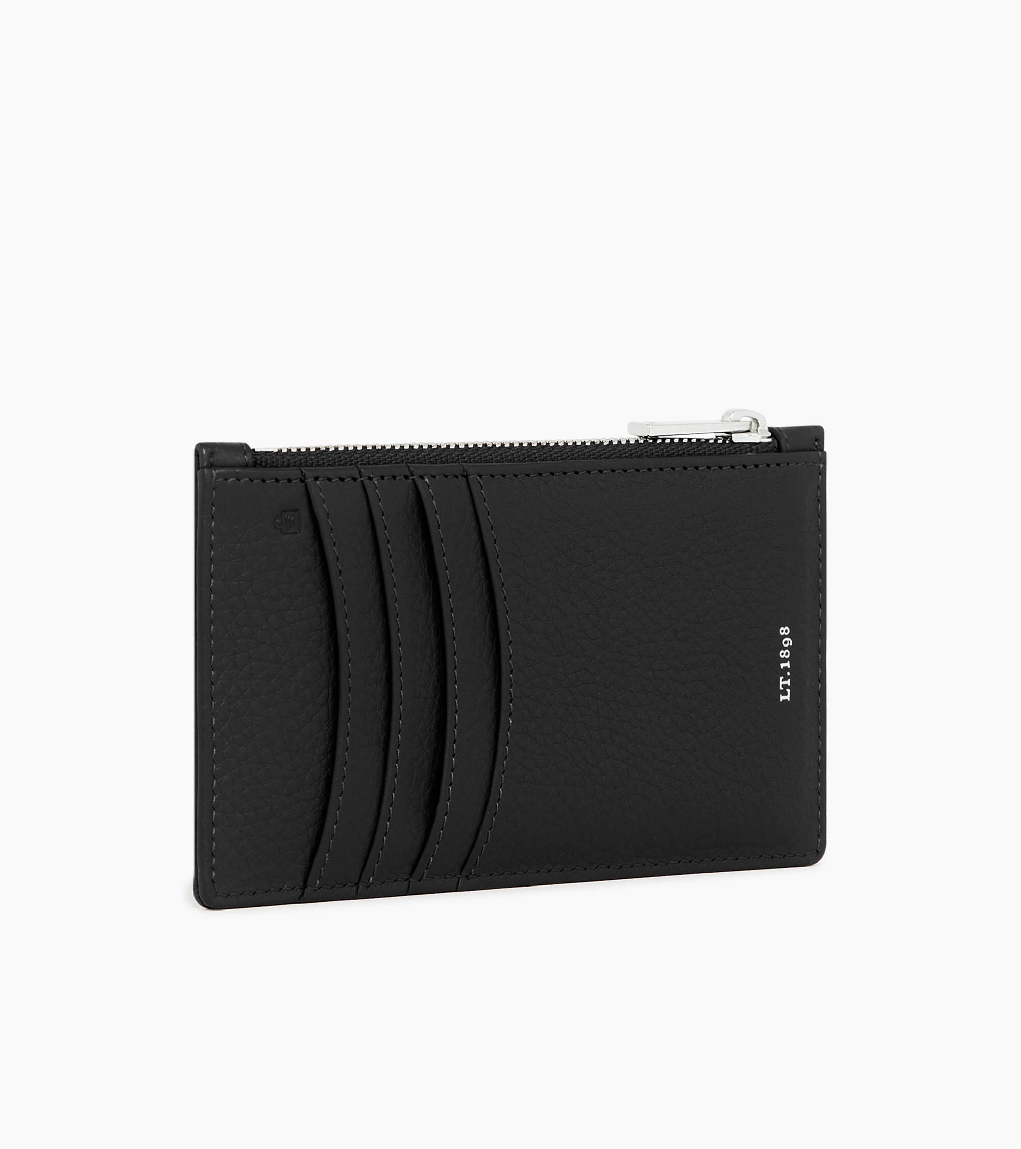 Porte cartes zippé Romy en cuir grainé