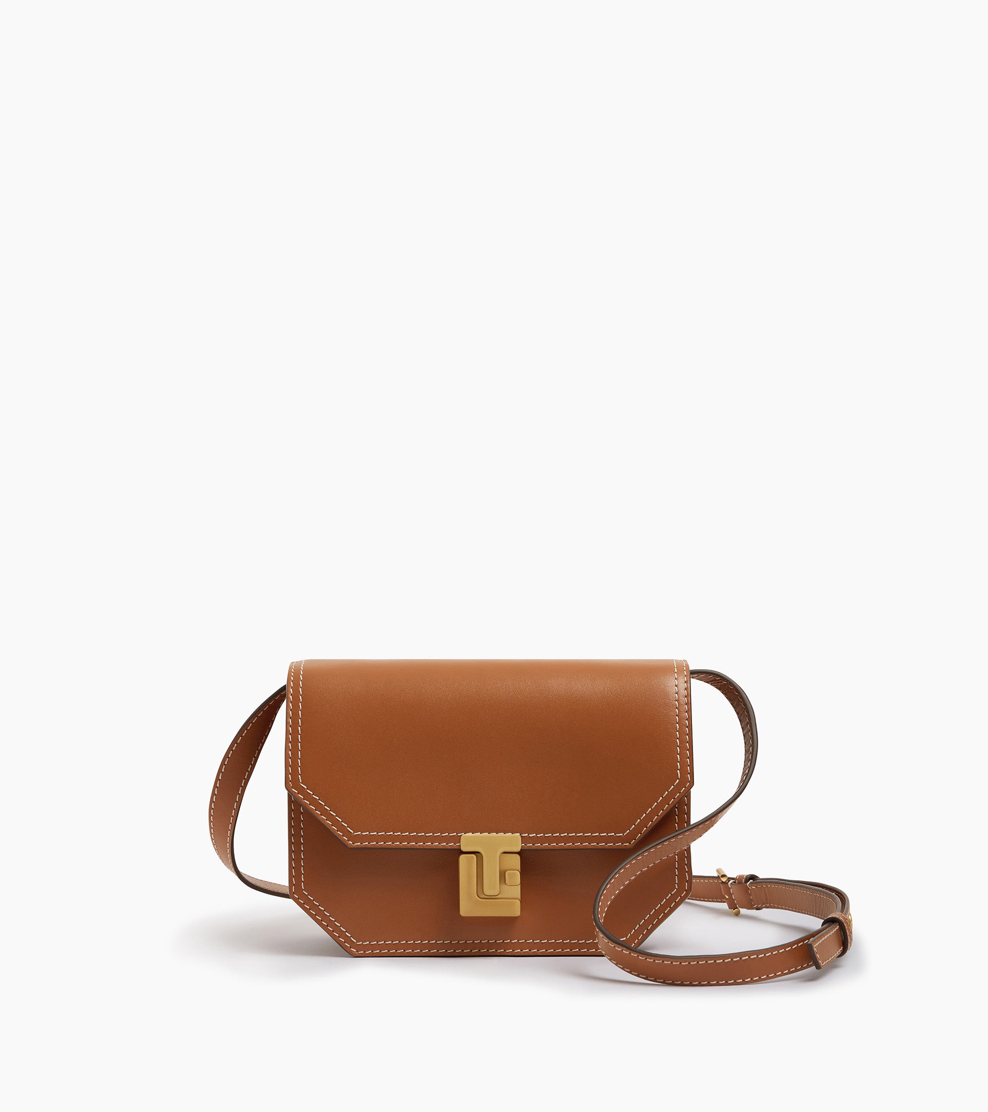 Rose small smooth leather shoulder bag