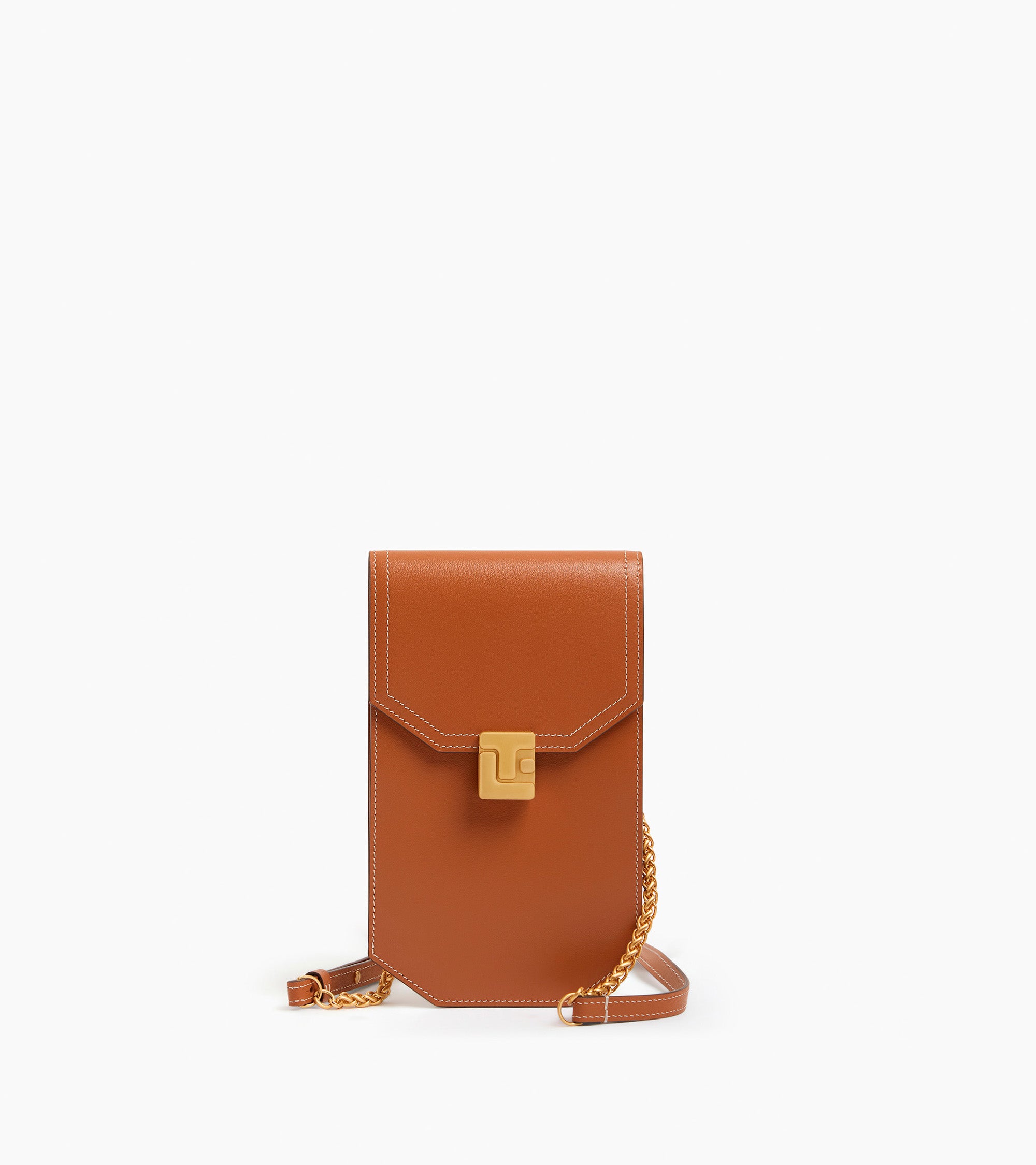 Rose smooth leather phone case with flap