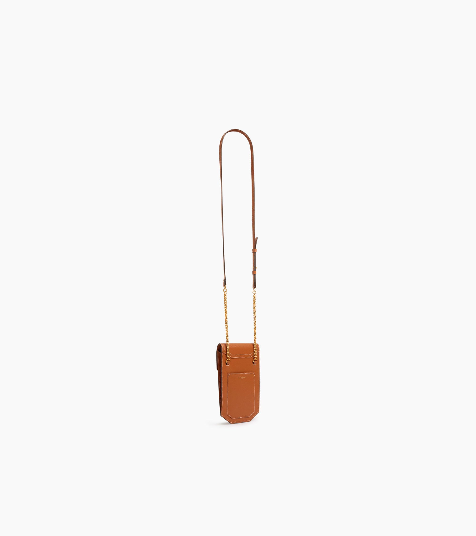 Rose smooth leather phone case with flap